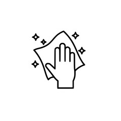 Fototapeta premium Simple icon for wiping clean. 