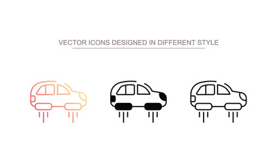 Hovar Car icon design with white background stock illustration
