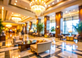 interior of restaurant, blur background