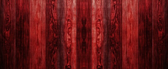 Deep Red Wood Paneling