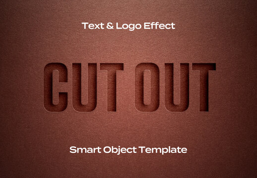 Print Printer Paper Text Logo Style Effect Mockup Logotype Template Shape