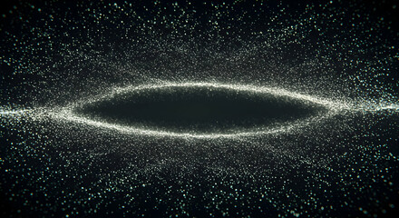 Abstract Cosmic Background with Glowing Particles and Dark Center