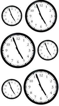 set of clocks. Groups Black white wall clocks