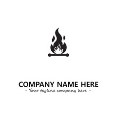 Fire logo company design illustration