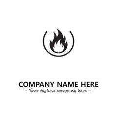 Fire logo company design illustration