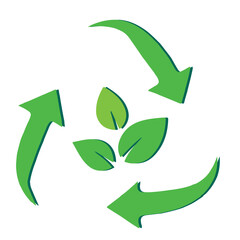 Obraz premium green recycle symbol