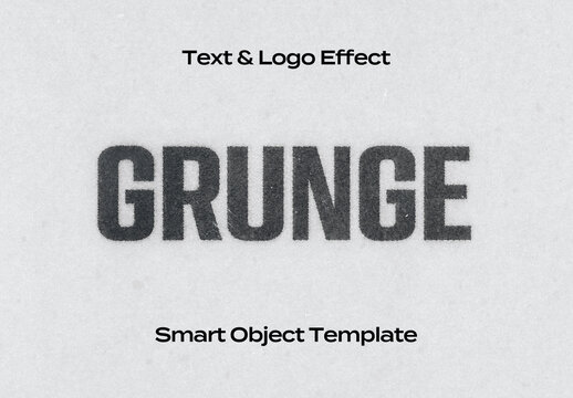 Print Printer Paper Text Logo Style Effect Mockup Logotype Template Shape