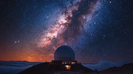 Obraz premium Observatory Under the Milky Way