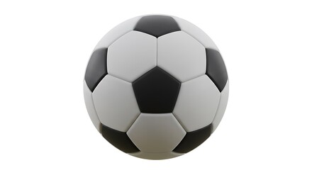 Fototapeta premium Soccer Ball Close Up on White Background for Sports Concept