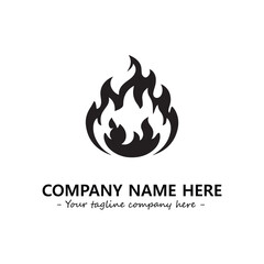 Fire Logo Company Design Illustration Vector Graphic Image