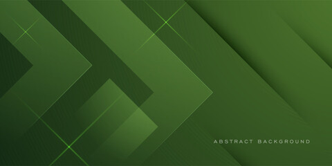 Abstract triangle overlap green colorful background. Simple triangle overlap pattern with shadow and light. Eps10 vector