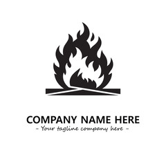 Fire Logo Company Design Illustration Vector Graphic Image