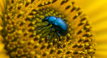 Botanical Macro Art: Beetle Living Inside a Flower