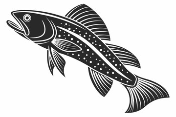 pleco sihouette black vector