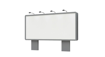 Obraz premium Billboard illuminated against a black void