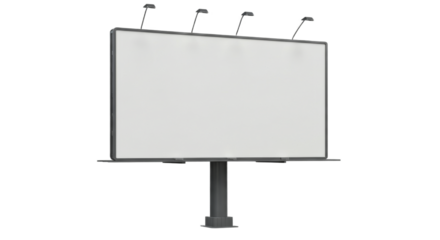 Billboard stands tall awaiting ads