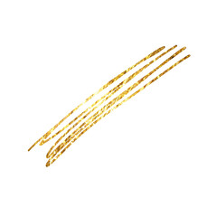 Gold glitter scribble line