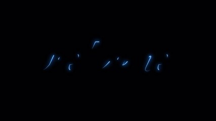 welcome neon glowing sign, welcome text animation on a transparent background, Cool welcome text animation perfect for say hello with alpha channel.