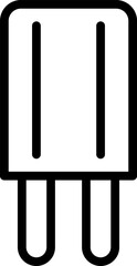Ice cream icon in line style. Ice cream icon isolated