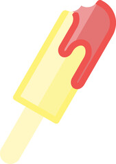 Ice cream on a stick. Ice cream icon for business. Vector illustration of ice cream