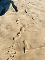 footprints in sand