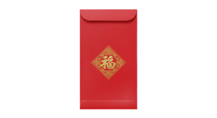 Festive red packet with gold symbol