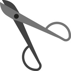 Pruning shears icon in flat style. Twig cutter icon