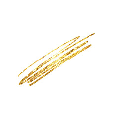 Hand drawn lines with gold glitter texture