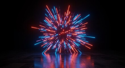 Abstract neon explosion