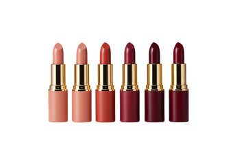 Obraz premium 6 Stunning Lipstick Shades Perfect for Every Occasion on Transparent background