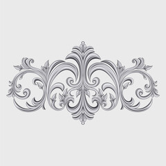 Decorative silver pattern on a light background.