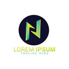 19.eps n taxt  vector logo design 