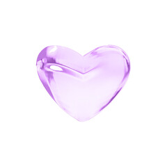 Purple chrome heart shape