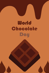 World Chocolate Day Card. Vector Design of a Card for World Chocolate Day.