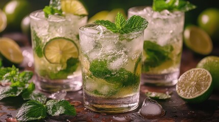 Fototapeta premium Mojito drinks summer refreshment