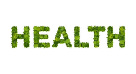 Verdant word Health blooms against darkness