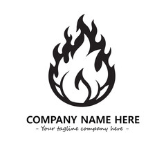 Fire Logo Company Design Illustration Vector Graphic Image