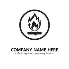 Fire Logo Company Design Illustration Vector Graphic Image