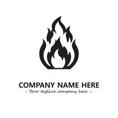 Fire Logo Company Design Illustration Vector Graphic Image