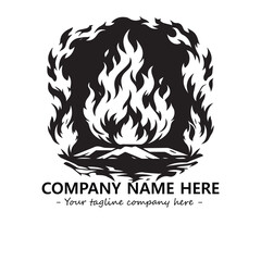 Fire Logo Company Design Illustration Vector Graphic Image