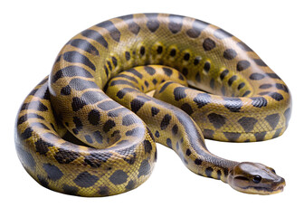 Fototapeta premium close up of a snake isolated on white background. PNG Transparent file type with High Definition Quality