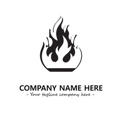 Fire Logo Company Design Illustration Vector Graphic Image