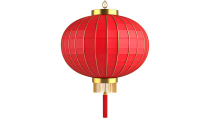 Obraz premium Red Chinese lantern hanging as festive New Year decoration