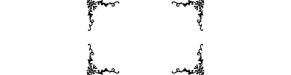 Set of ornate vector frames and ornaments with sample text Perfect as invitation 
