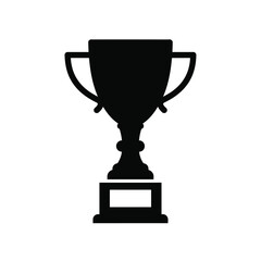 Silhouette depiction of a classic trophy cup symbol representing achievement and success