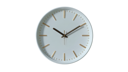 Modern wall clock design home interior product photography minimalistic style front view timeless decor