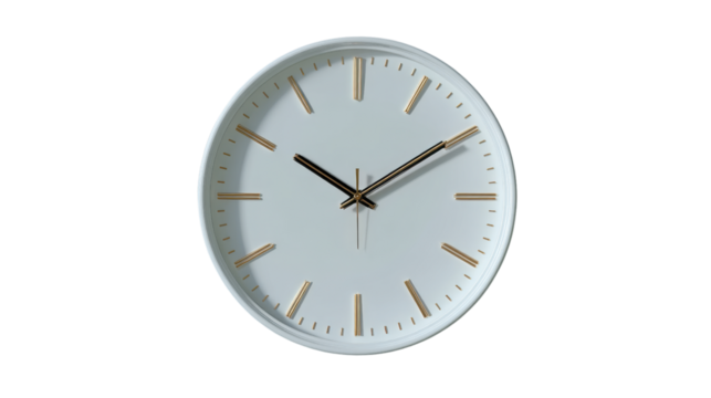 Modern wall clock design home interior product photography minimalistic style front view timeless decor