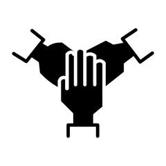 people and community glyph icon