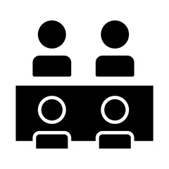 people and community glyph icon