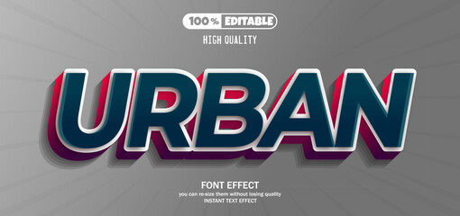 Urban text effect. Editable text effect